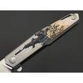 Mr.Blade нож Lance "Боец" сталь M390, рукоять Titanium grey с гравировкой Mr.Blade нож Lance "Боец" сталь M390, рукоять Titanium grey с гравировкой