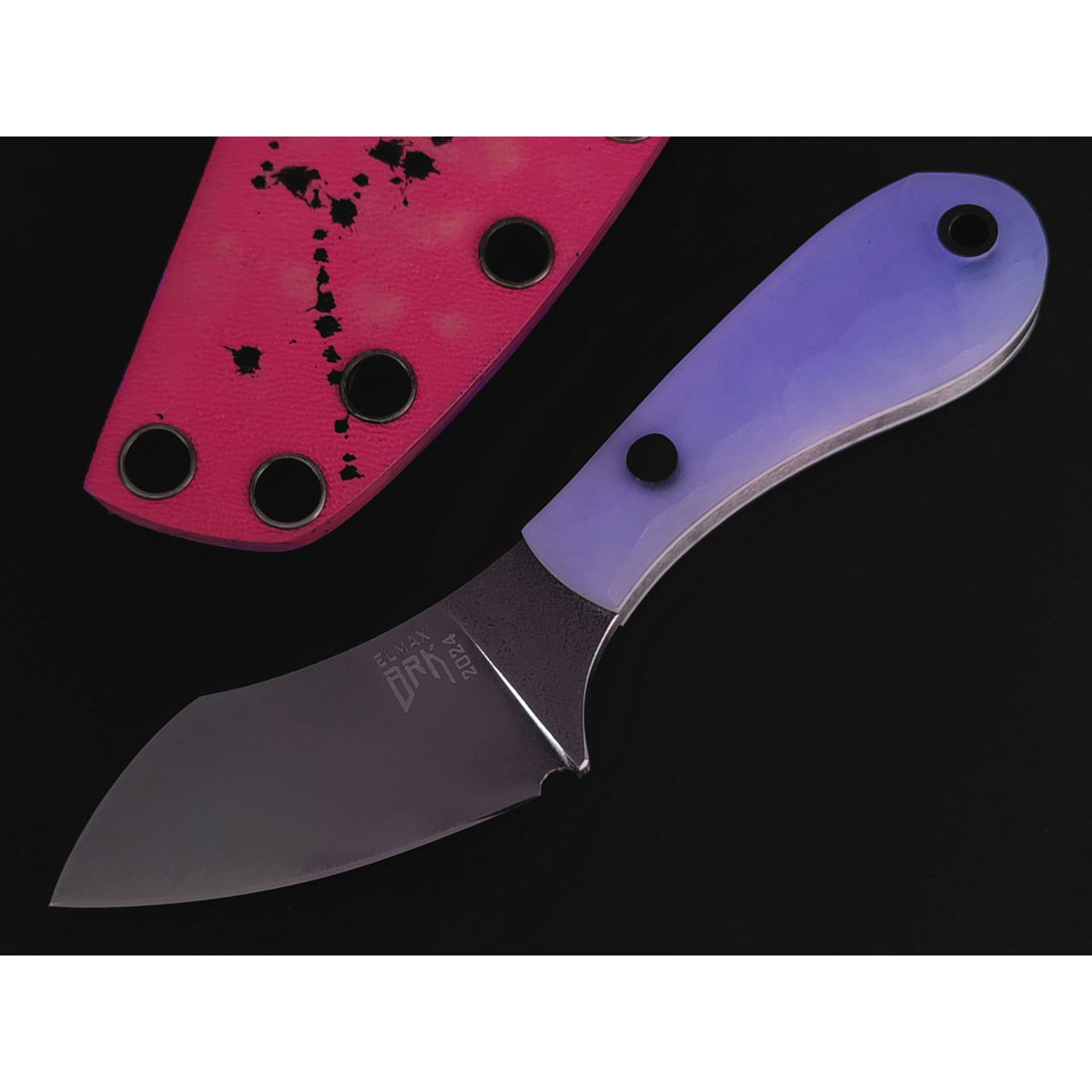 BRK нож Зефирка сталь Elmax, Рукоять композит purple glow, G10
