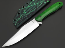 BRK нож Корюшка XL сталь VG-10 satin, Рукоять micarta green, G10