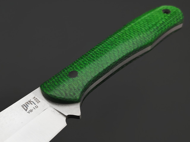 BRK нож Корюшка XL сталь VG-10 satin, Рукоять micarta green, G10