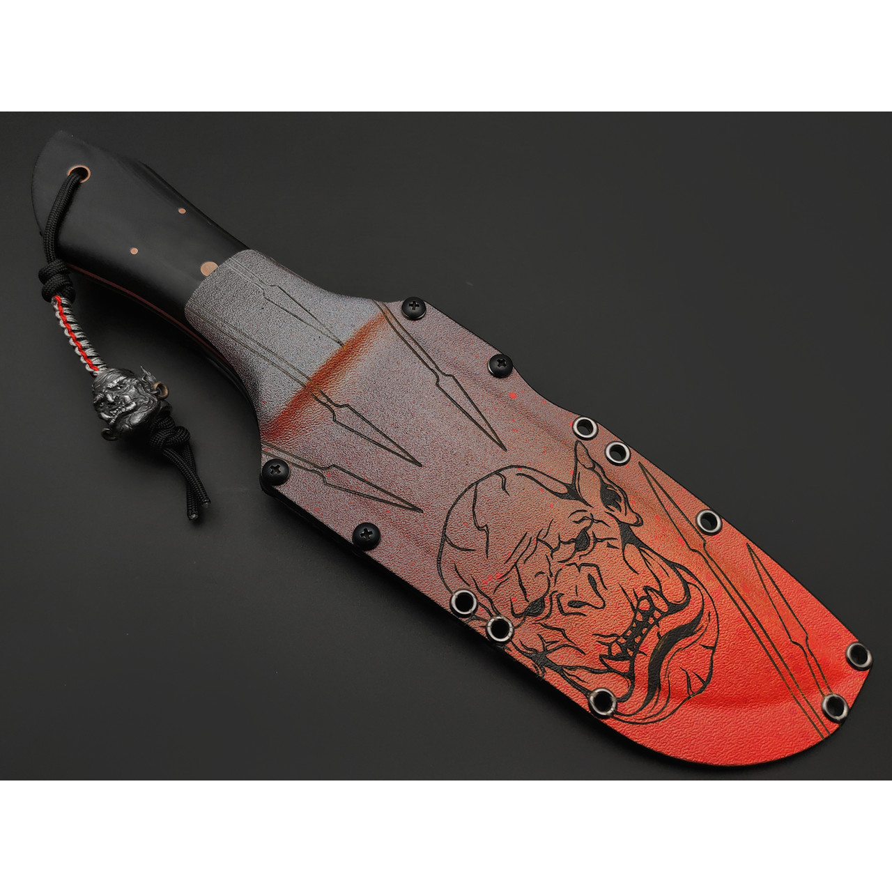 Волчий Век нож Big Orс Knife Custom сталь PGK WA художественное травление, Рукоять G10, медь