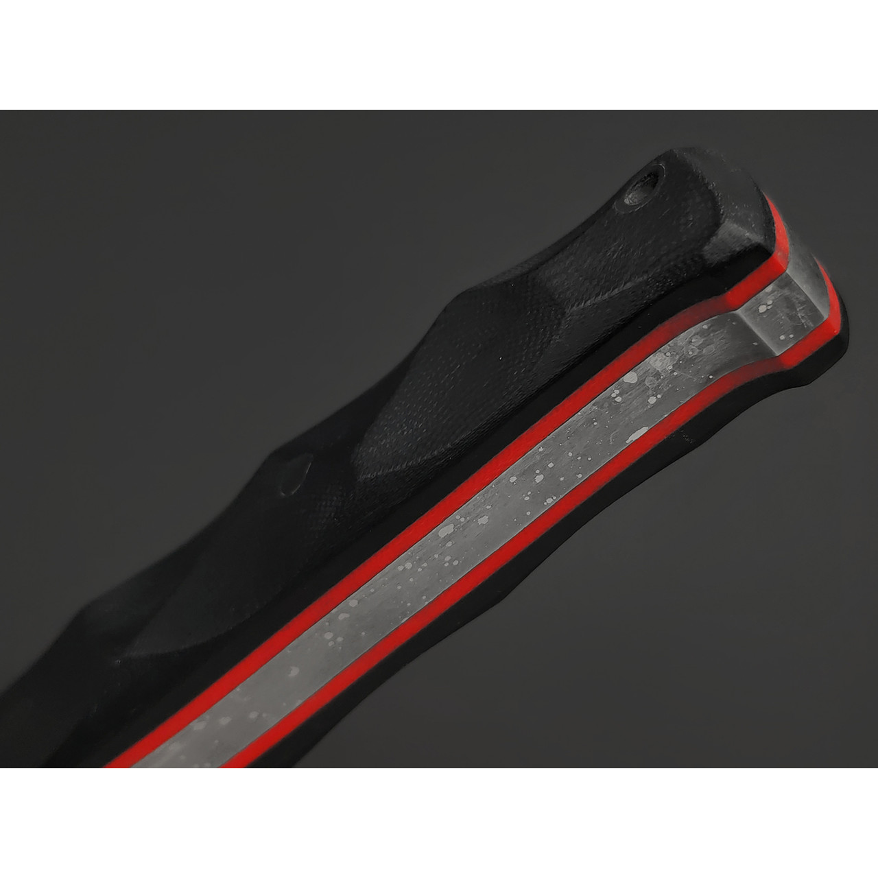 Волчий Век нож Wolfkniven Custom сталь 95Х18 WA травление Хаотик, Рукоять G10, пины карбон