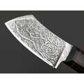 Волчий Век нож Сантоку Custom EDC сталь N690 WA художественное травление, Рукоять микарта, карбон