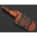 Волчий Век нож Сантоку Custom EDC сталь Niolox WA художественное травление, Рукоять айронвуд, карбон