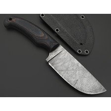 Волчий Век нож Шихан Custom сталь PGK WA травление Хаотик, Рукоять микарта, пины карбон