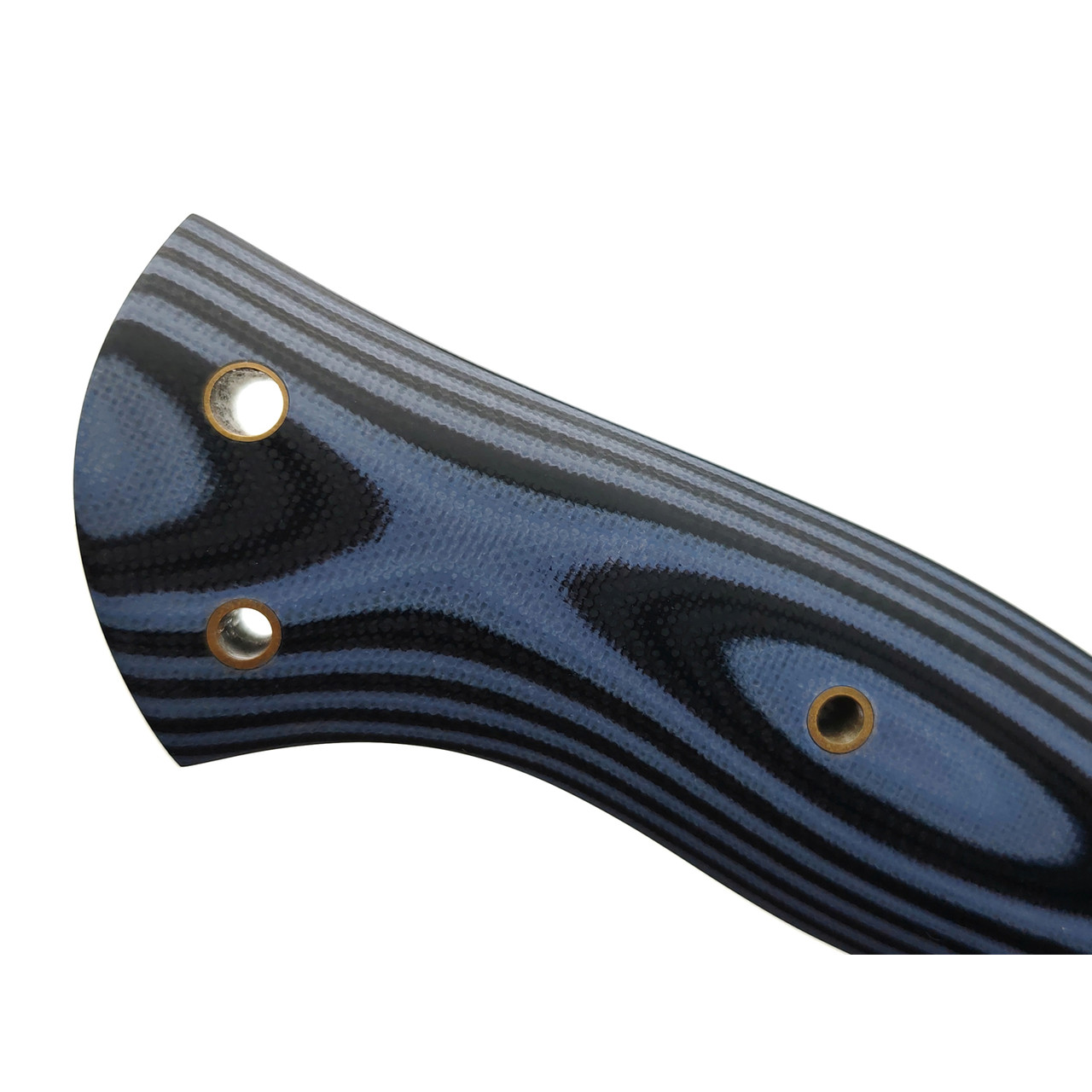 Дмитрий Болбат нож Тесак сталь 95Х18 худ. травление, рукоять G10 black & blue