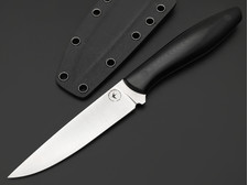 Apus Knives нож Paring Max сталь K110 satin, рукоять G10 black, пины карбон