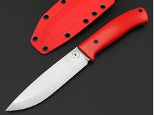 Apus Knives нож Destruktor Nord сталь N690 satin, рукоять G10 red, пины карбон