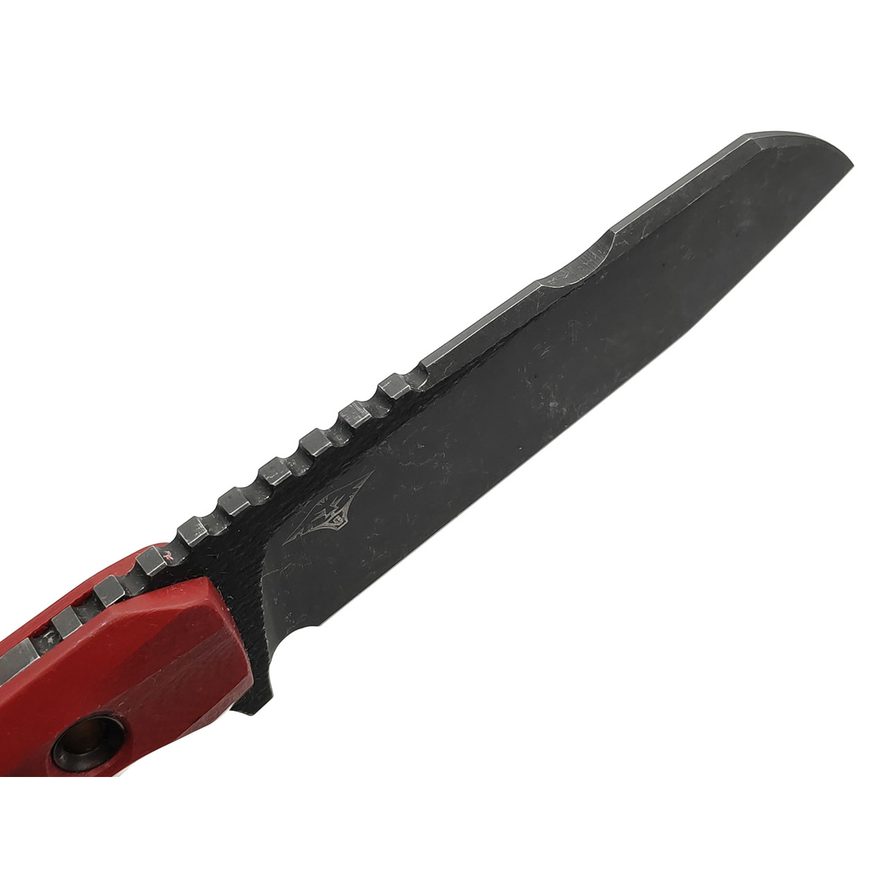 Нож с Котом Листопад сталь Cr12 блэквош, рукоять G10 bordo, kydex bordo