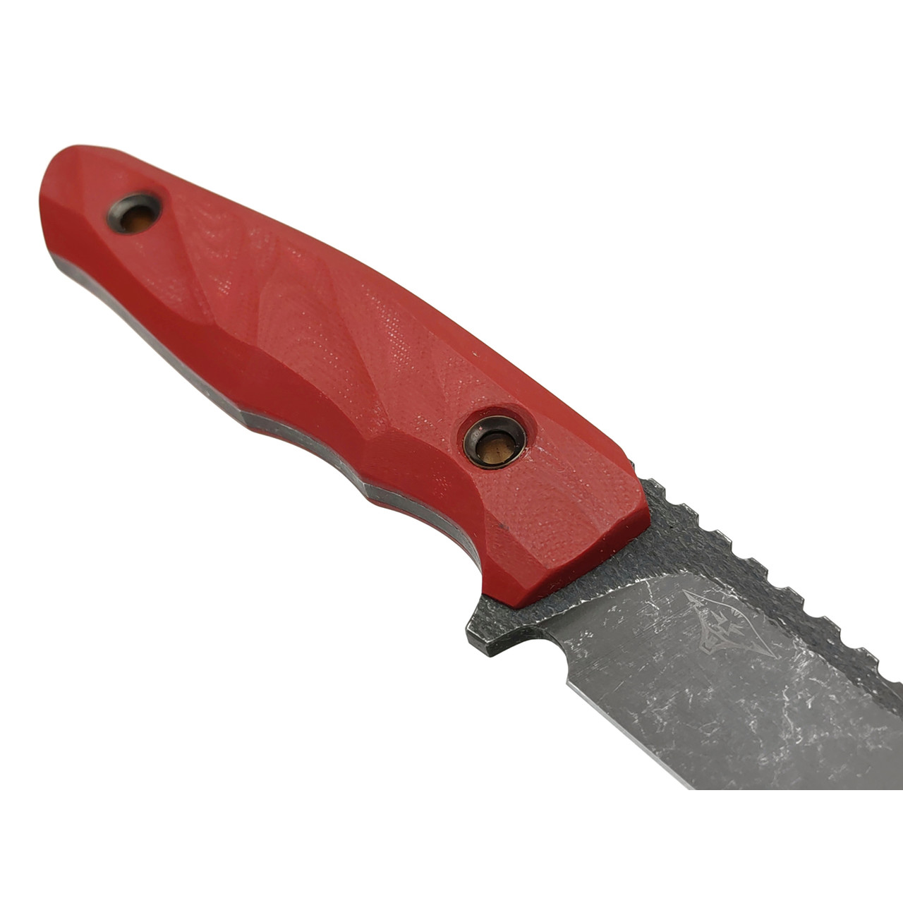 Нож с Котом Листопад сталь Cr12 блэквош, рукоять G10 bordo, kydex bordo