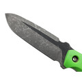 Нож с Котом Жаба сталь VG-10 блэквош, рукоять G10 light green, kydex green skull