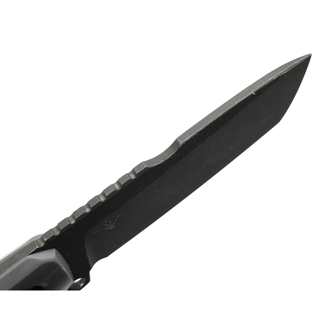 Нож с Котом Тагава сталь K110 блэквош, рукоять G10 grey, kydex grey