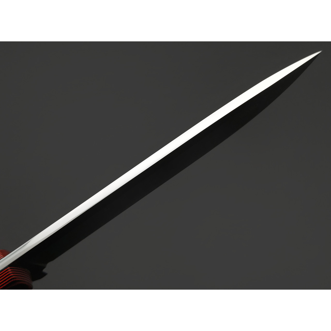 Zh Knives нож ЛР сталь N690 satin, рукоять G10 black & red, пины карбон