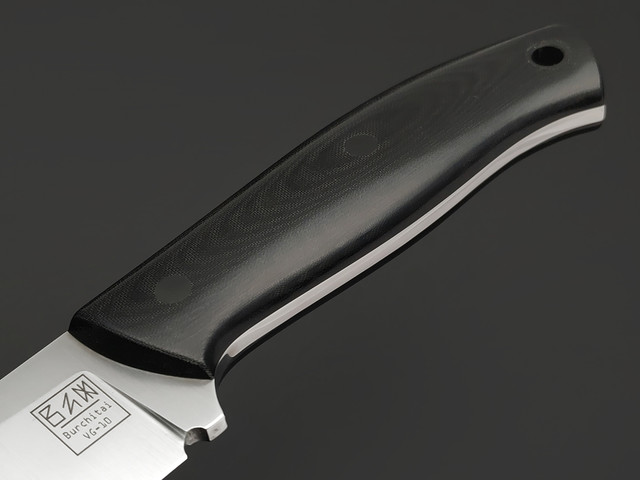 Zh Knives нож Пэрсик сталь VG-10 satin, рукоять Micarta black, пины карбон