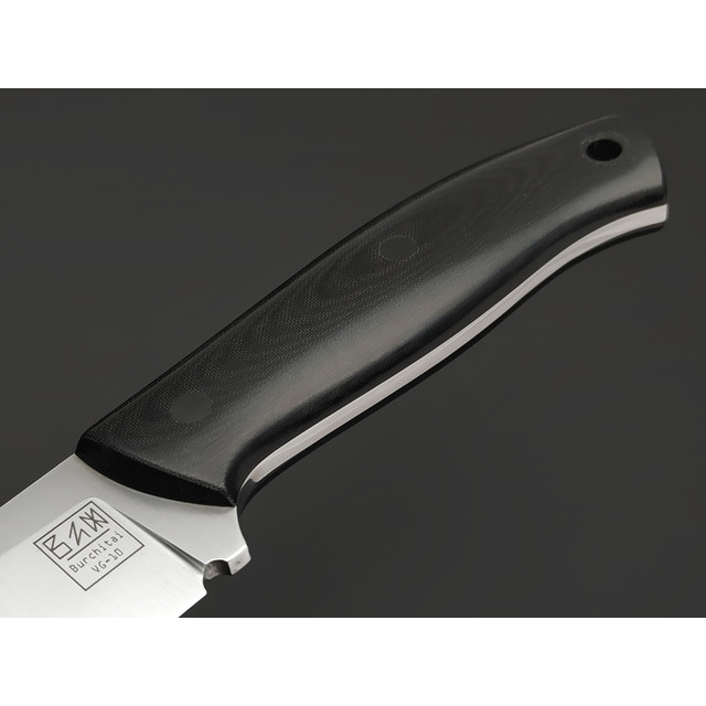 Zh Knives нож Пэрсик сталь VG-10 satin, рукоять Micarta black, пины карбон
