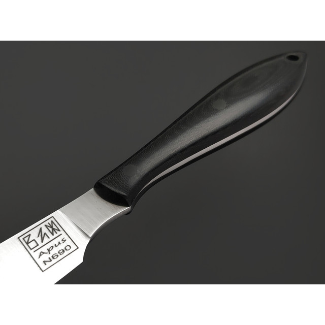 Zh Knives нож Designer сталь N690 satin, рукоять Micarta black, пины карбон, kydex black