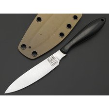 Zh Knives нож Designer сталь N690 satin, рукоять Micarta black, пины карбон, kydex coyote