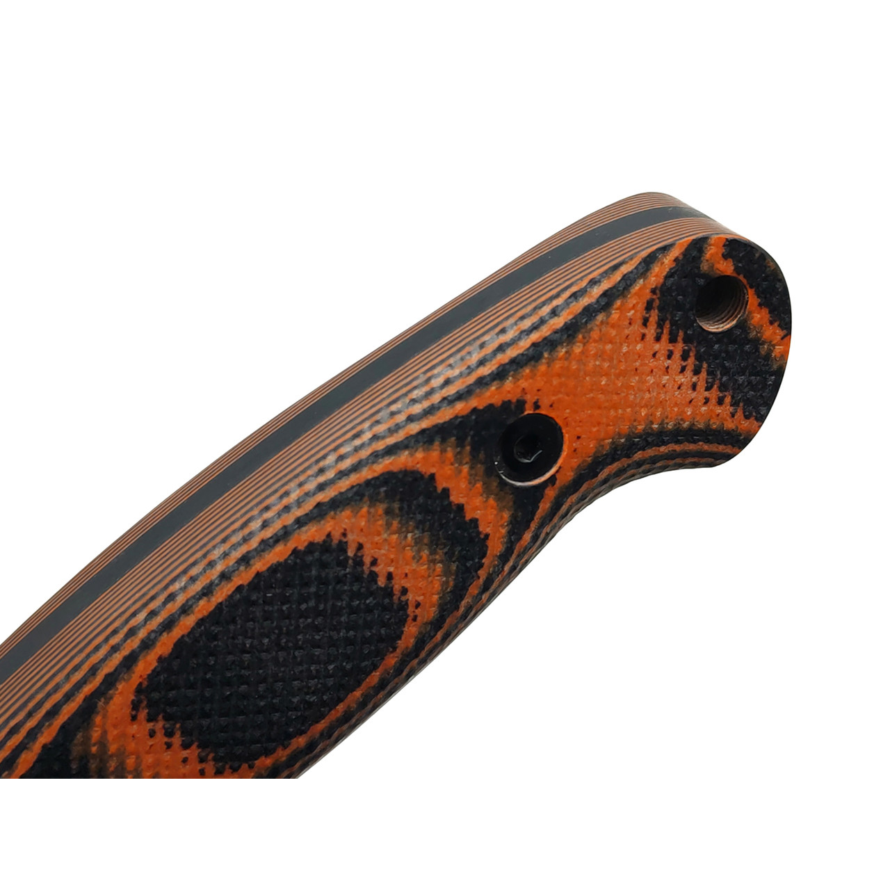 Град Горький нож Охотник сталь D2 стоунвош, рукоять G10 orange&black