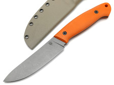 Град Горький нож Охотник сталь D2 stonewash, рукоять G10 orange