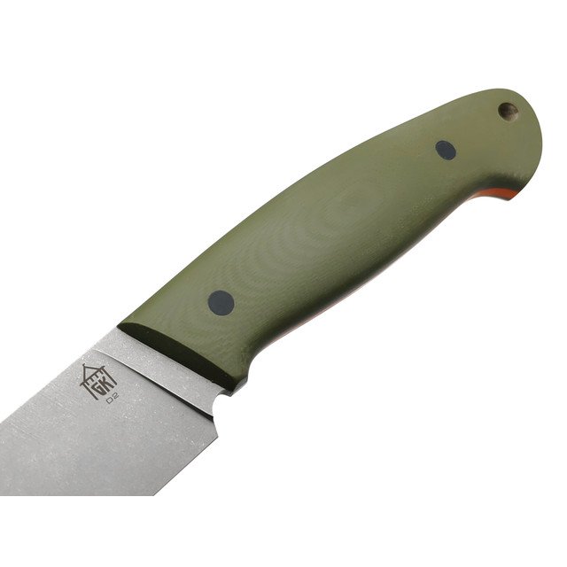 Град Горький нож Охотник сталь D2 стоунвош, рукоять G10 olive&black