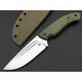 Град Горький нож Райбек №1 сталь D2 satin, рукоять G10 olive&black