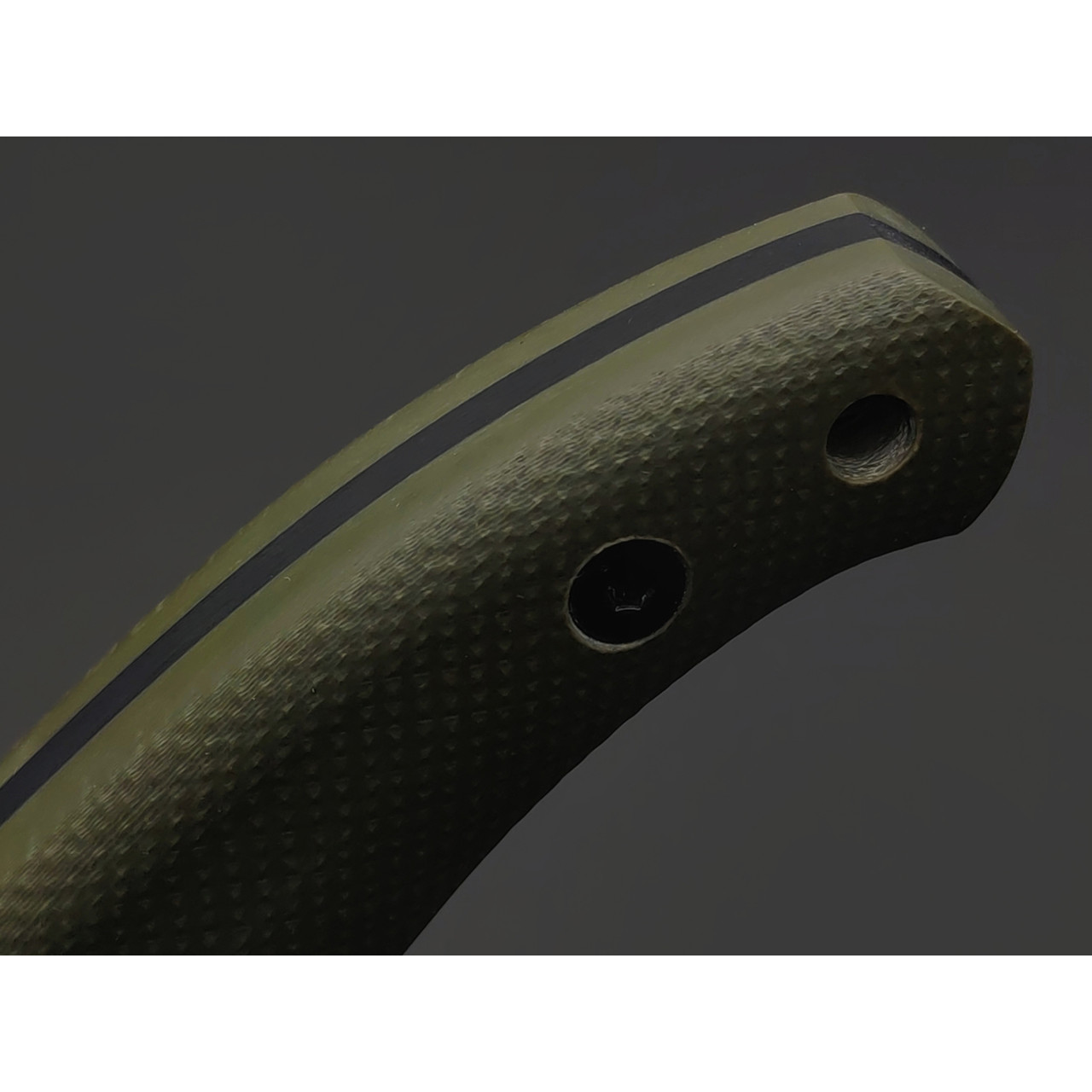 Град Горький нож Райбек №1 сталь D2 satin, рукоять G10 olive&black