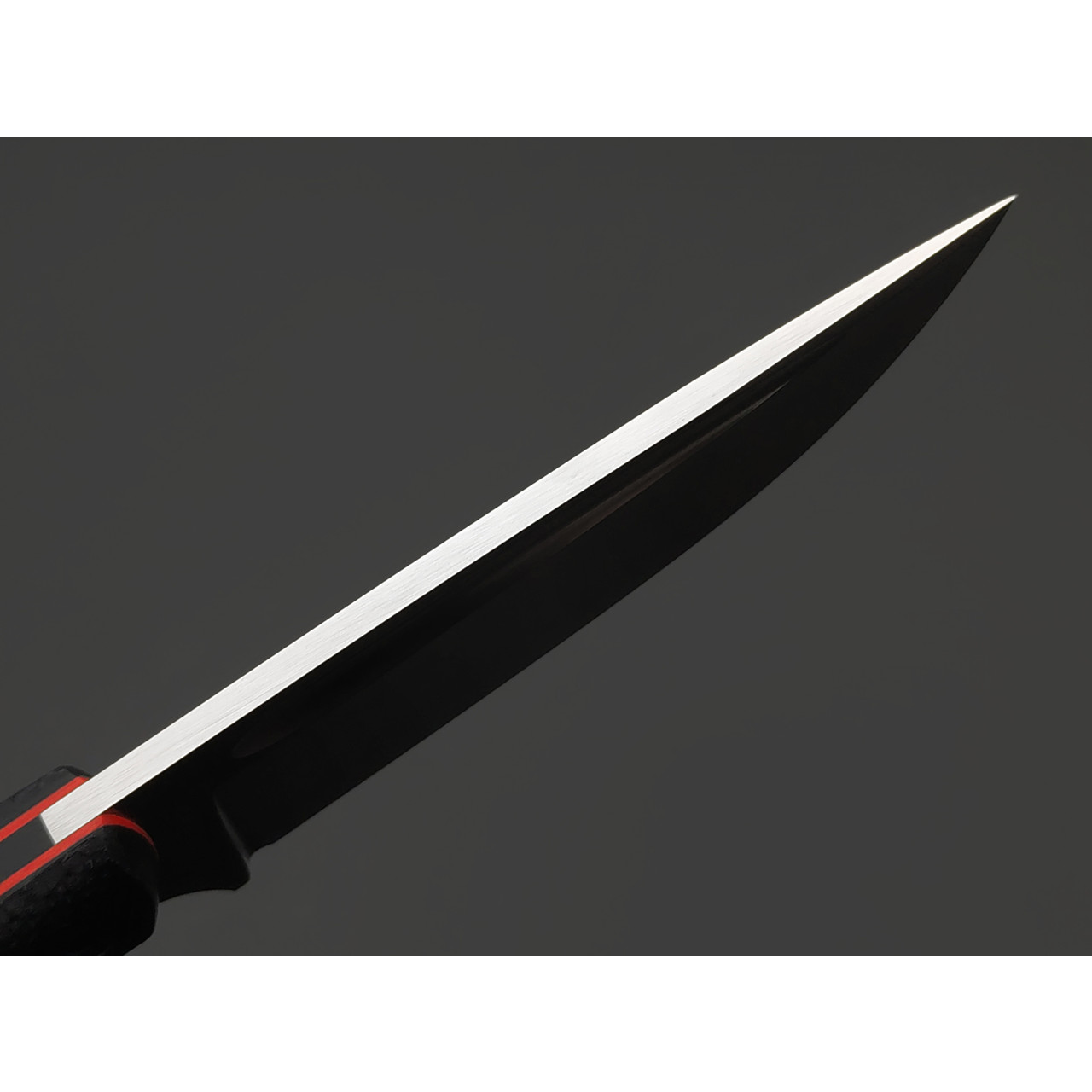 Град Горький нож Райбек №1 сталь Elmax satin, рукоять G10 black&red