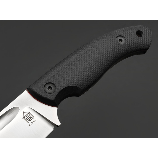 Град Горький нож Райбек №1 сталь Elmax satin, рукоять G10 black&red