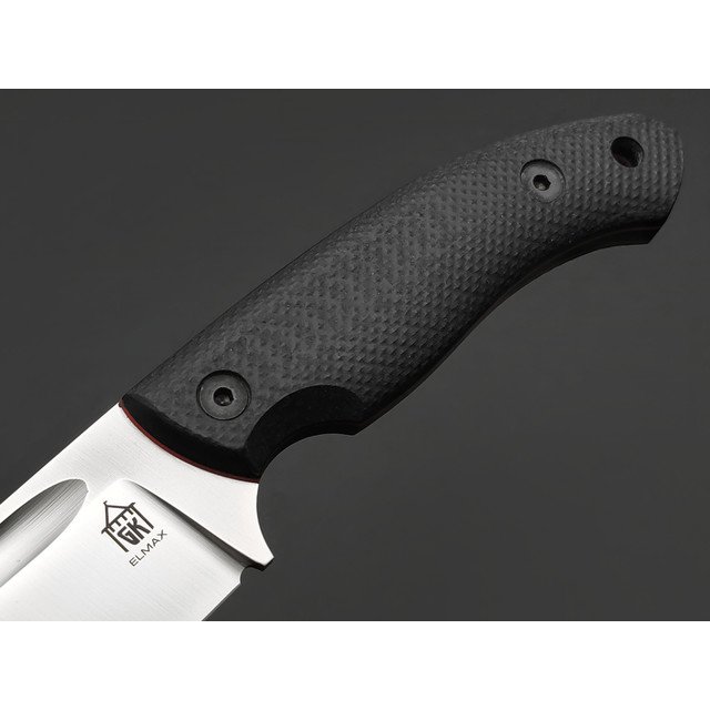 Град Горький нож Райбек №1 сталь Elmax satin, рукоять G10 black&red