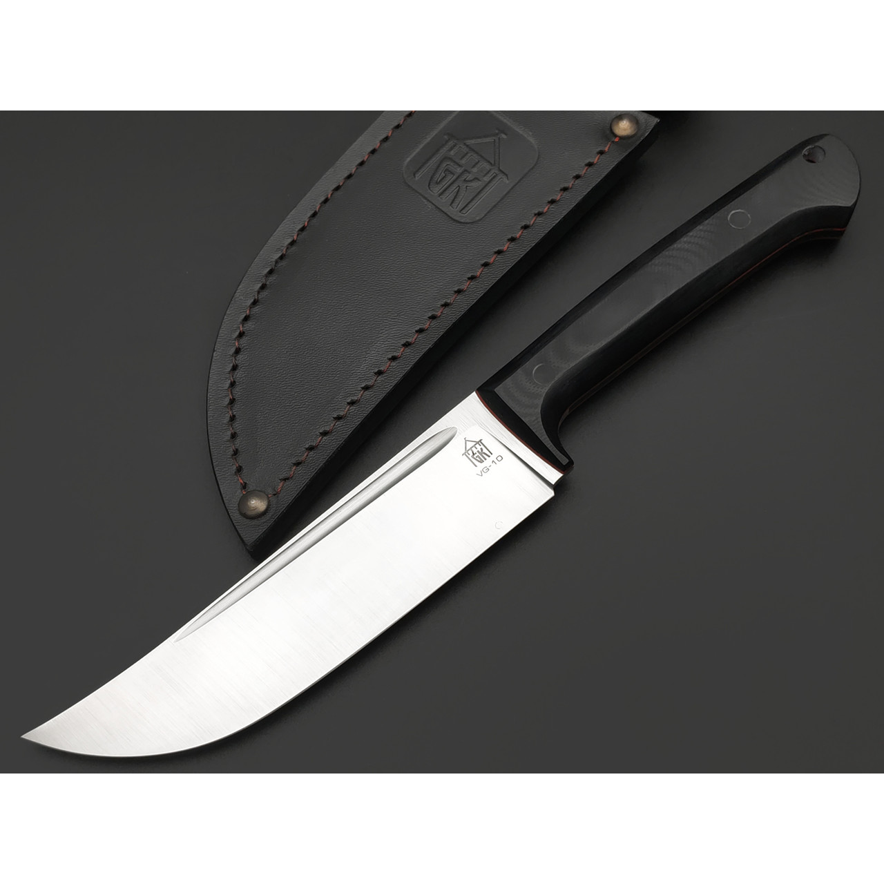 Град Горький нож Пчак малый, сталь VG-10 satin, рукоять G10 black & red