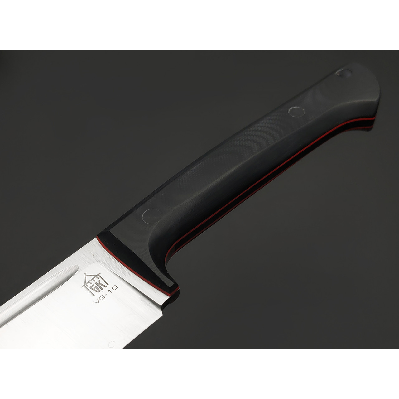 Град Горький нож Пчак малый, сталь VG-10 satin, рукоять G10 black & red