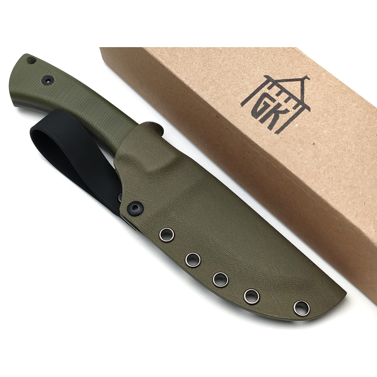 Град Горький нож Райбек 2 сталь VG-10 стоунвош, рукоять G10 olive & black