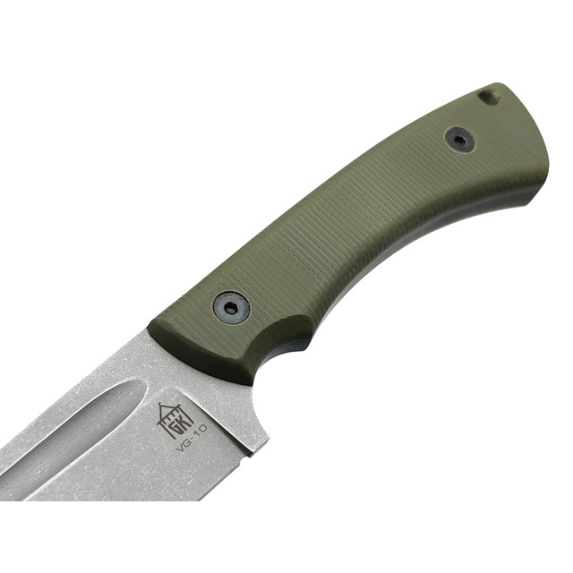 Град Горький нож Райбек 2 сталь VG-10 стоунвош, рукоять G10 olive & black