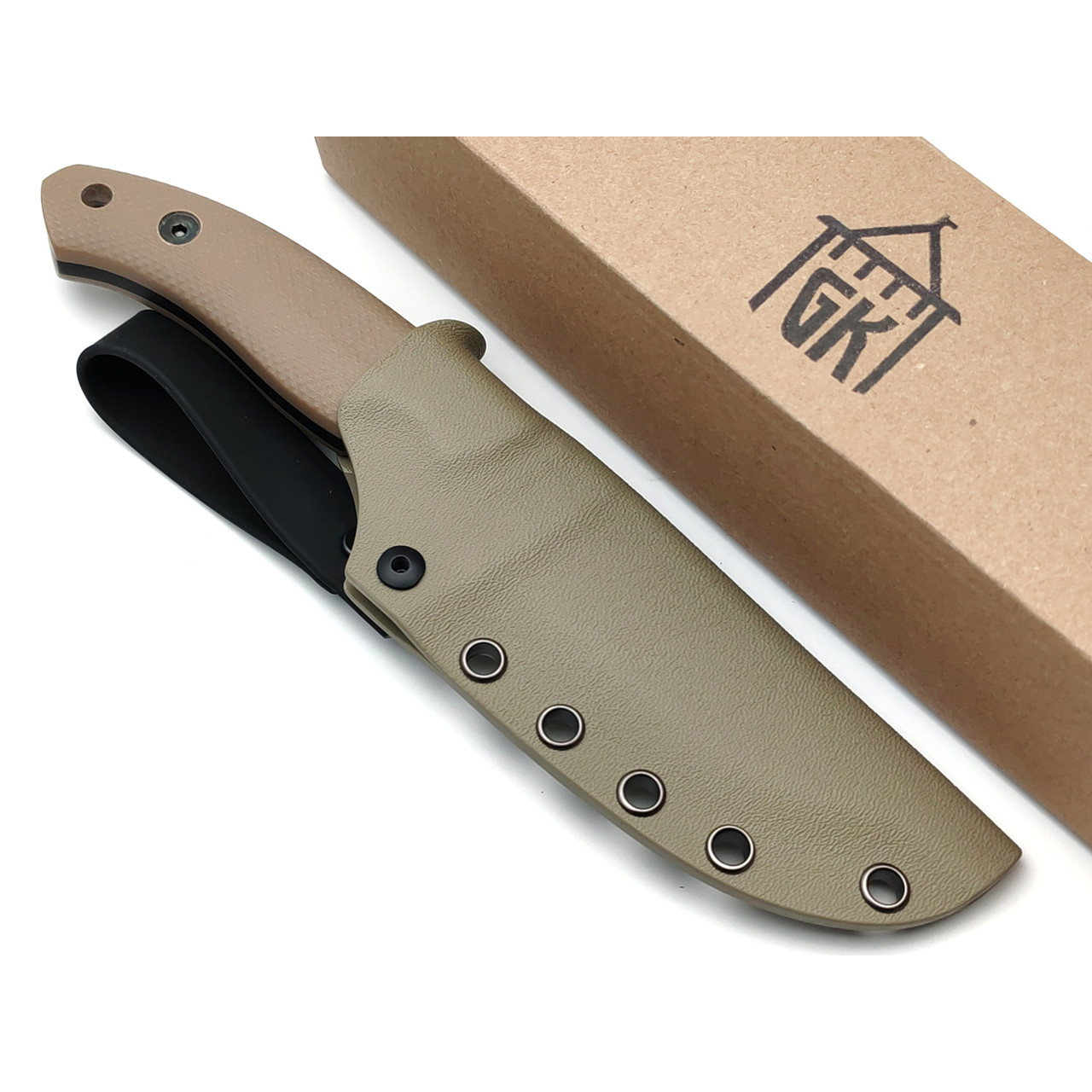 Град Горький нож Райбек №1 сталь VG-10 стоунвош, рукоять G10 tan&black