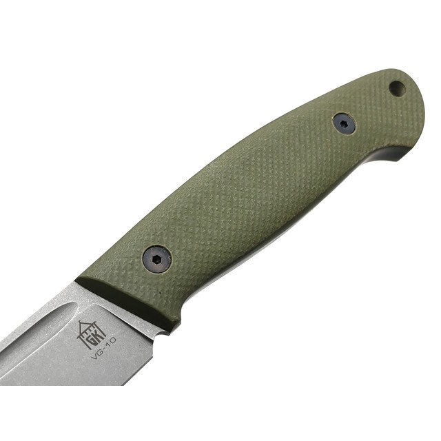 Град Горький нож Стрела сталь VG-10 стоунвош, рукоять G10 olive&black