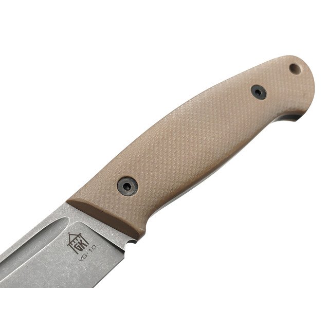 Град Горький нож Стрела сталь VG-10 стоунвош, рукоять G10 tan&black