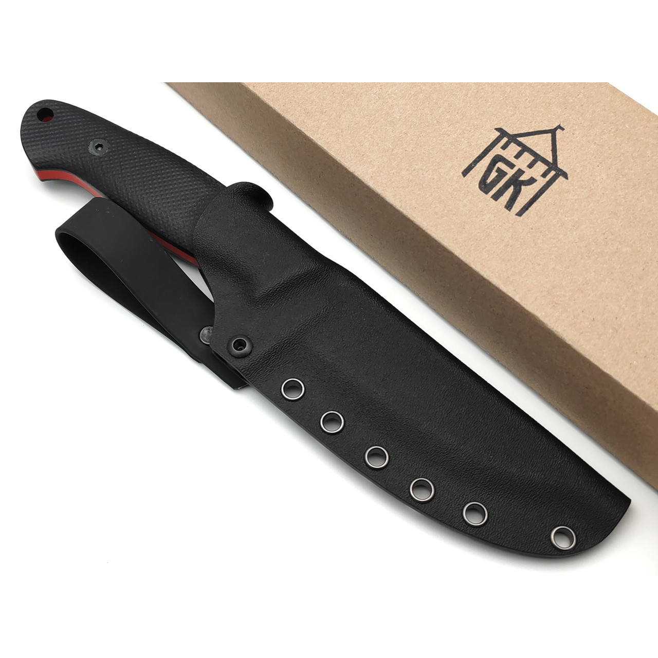 Град Горький нож Стрела сталь VG-10 стоунвош, рукоять G10 black&red