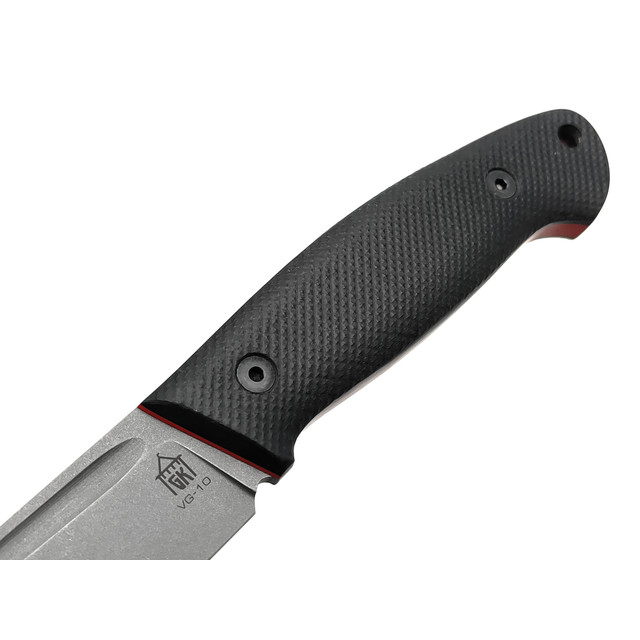 Град Горький нож Стрела сталь VG-10 стоунвош, рукоять G10 black&red