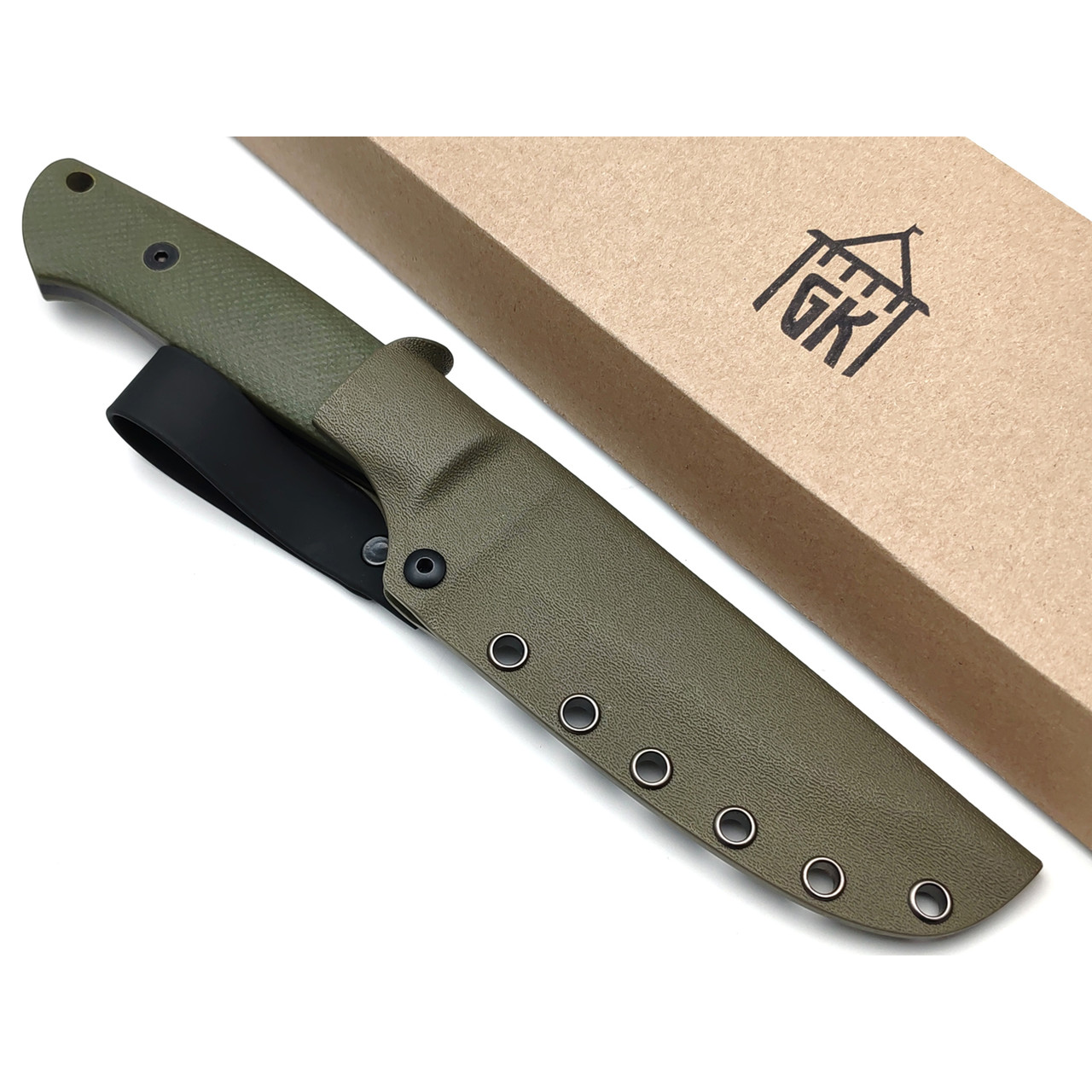 Град Горький нож Тигр сталь VG-10 стоунвош, рукоять G10 olive & black