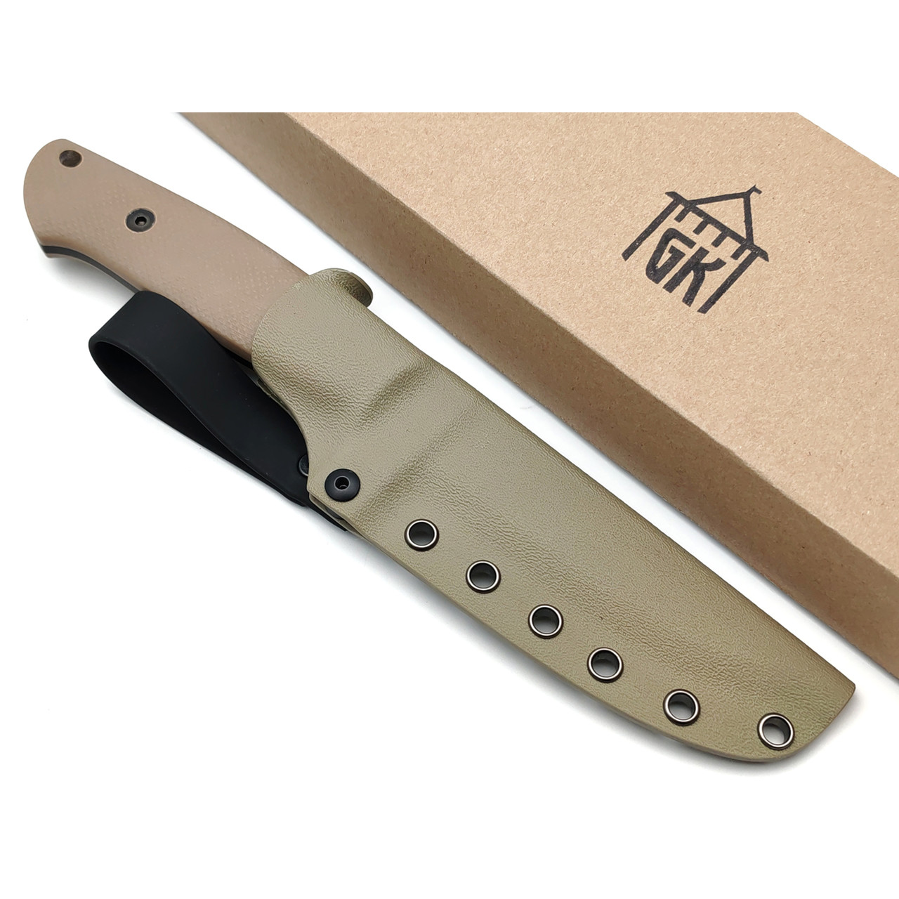 Град Горький нож Тигр сталь VG-10 стоунвош, рукоять G10 tan&black