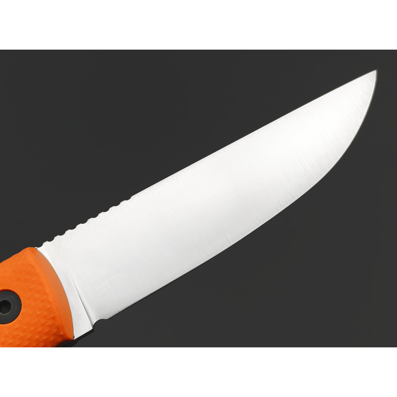 Град Горький нож Техно-Томми сталь Elmax satin, спуски конвекс, рукоять G10 orange&black