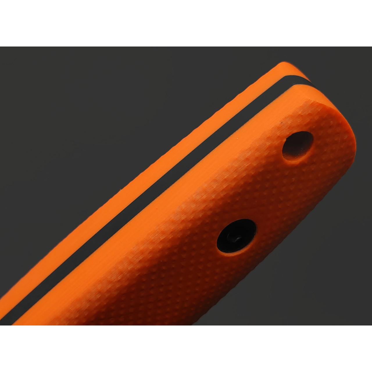 Град Горький нож Техно-Томми сталь Elmax satin, спуски конвекс, рукоять G10 orange&black