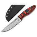Град Горький нож Байкер сталь D2 стоунвош, рукоять G10 black&red