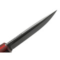 Град Горький нож Байкер сталь D2 стоунвош, рукоять G10 black&red
