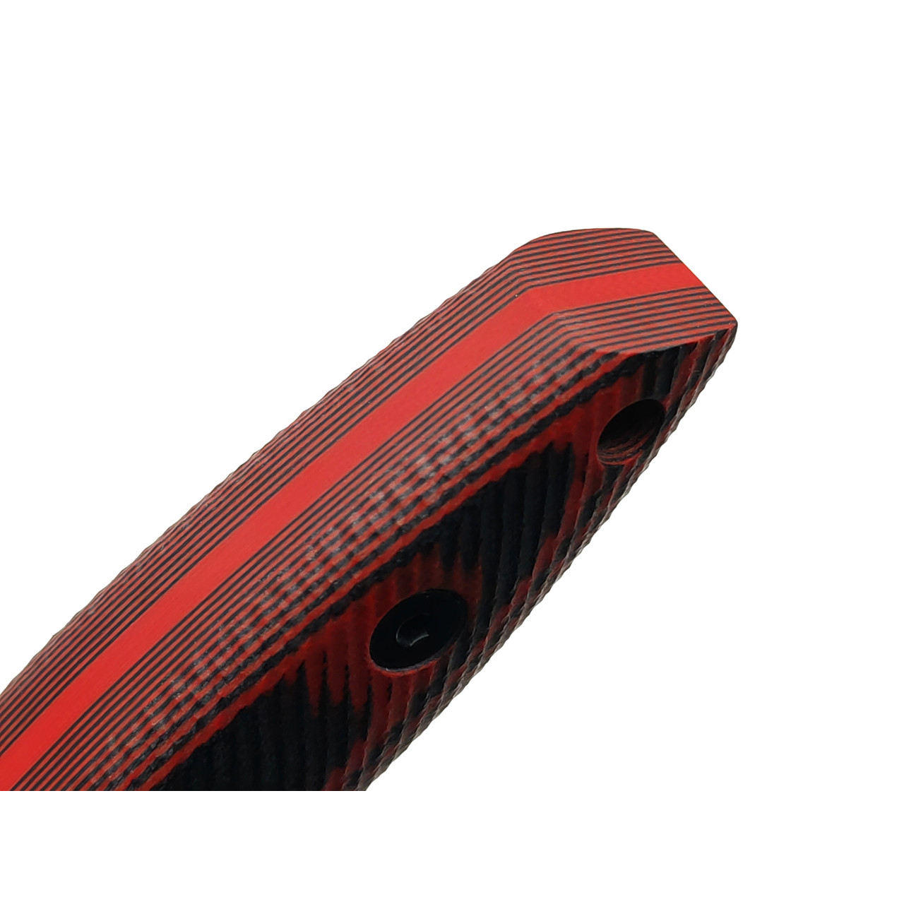 Град Горький нож Байкер сталь D2 стоунвош, рукоять G10 black&red