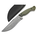 Град Горький нож Боуи сталь D2 блэквош, рукоять G10 olive