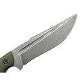 Град Горький нож Боуи сталь D2 блэквош, рукоять G10 olive