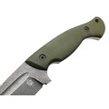 Град Горький нож Боуи сталь D2 блэквош, рукоять G10 olive