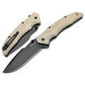 Mr.Blade нож HT-2 сталь D2 блэквош, рукоять G10 tan