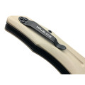 Mr.Blade нож HT-2 сталь D2 блэквош, рукоять G10 tan